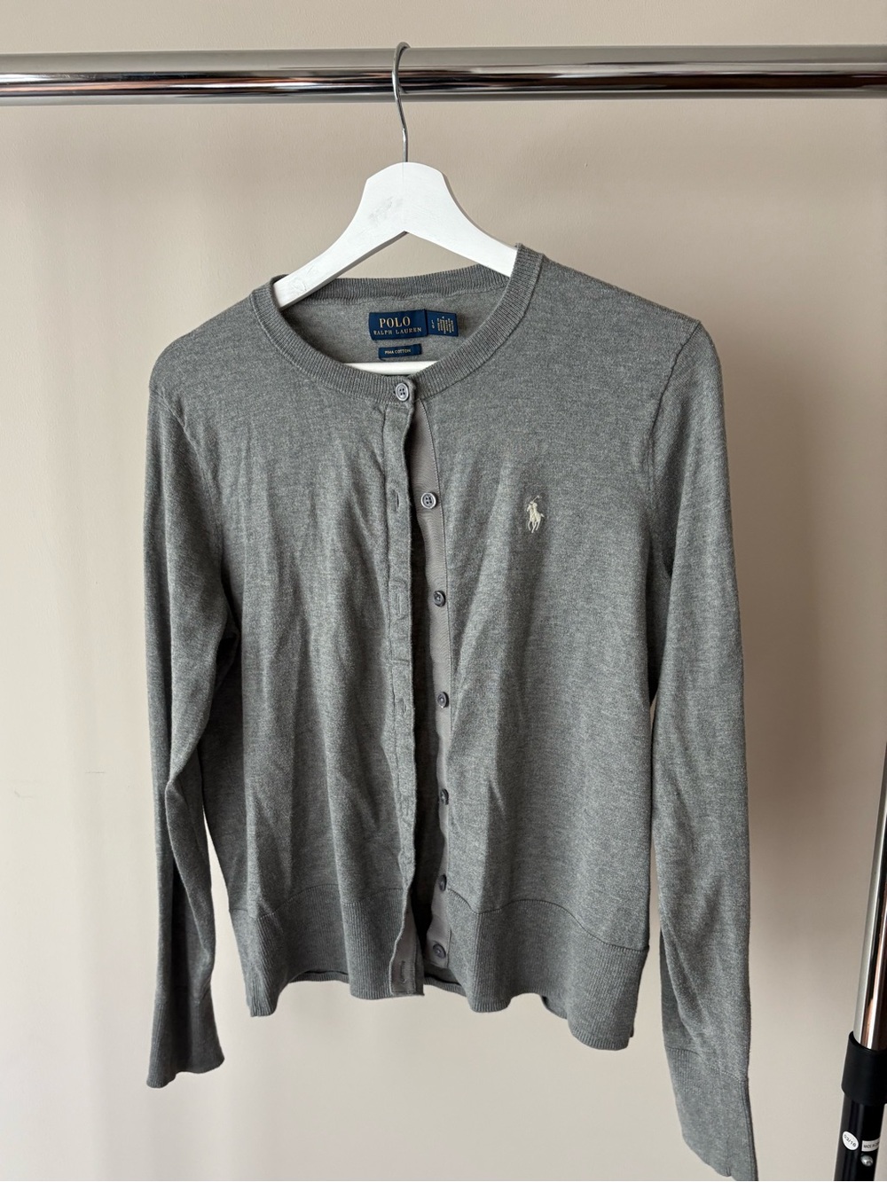 Polo longsleeve cardigan